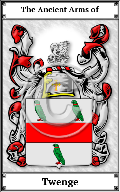 Twenge Family Crest Download (JPG) Book Plated - 600 DPI