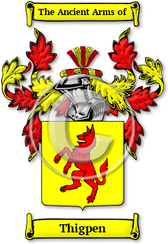 Thigpen Family Crest Download (jpg) Legacy Series - 150 DPI