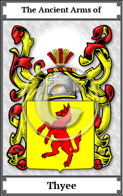 Thyee Family Crest Download (JPG)  Book Plated - 150 DPI