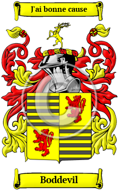 Boddevil Family Crest/Coat of Arms
