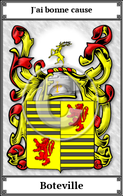 Boteville Family Crest Download (JPG) Book Plated - 600 DPI