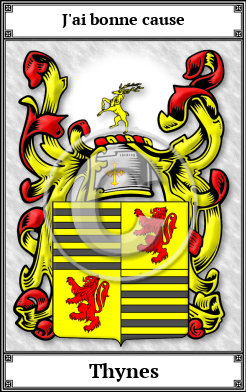 Thynes Family Crest Download (JPG)  Book Plated - 150 DPI