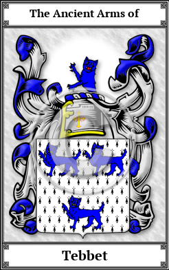 Tebbet Family Crest Download (JPG)  Book Plated - 150 DPI