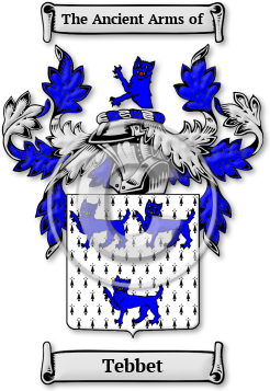 Tebbet Family Crest Download (jpg) Legacy Series - 150 DPI