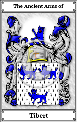 Tibert Family Crest Download (JPG)  Book Plated - 150 DPI