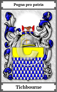 Tichbourne Family Crest Download (JPG) Book Plated - 600 DPI