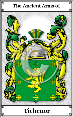 Tichenor Family Crest Download (JPG)  Book Plated - 150 DPI