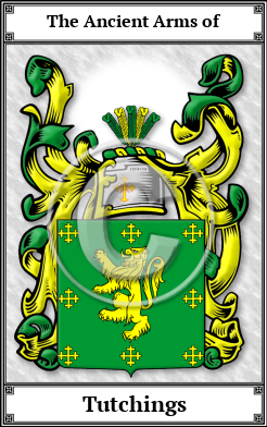 Tutchings Family Crest Download (JPG)  Book Plated - 150 DPI