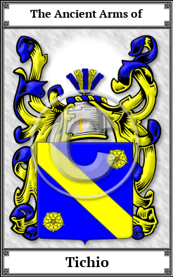 Tichio Family Crest Download (JPG)  Book Plated - 150 DPI