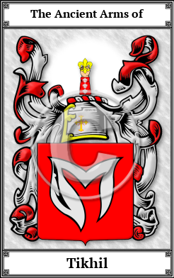 Tikhil Family Crest Download (JPG)  Book Plated - 150 DPI