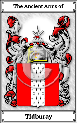 Tidburay Family Crest Download (JPG)  Book Plated - 150 DPI