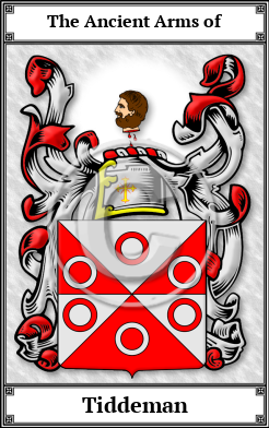 Tiddeman Family Crest Download (JPG)  Book Plated - 150 DPI