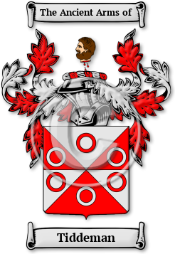 Tiddeman Family Crest Download (jpg) Legacy Series - 150 DPI