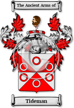 Tideman Family Crest Download (jpg) Legacy Series - 150 DPI
