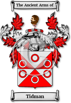 Tidman Family Crest Download (jpg) Legacy Series - 150 DPI