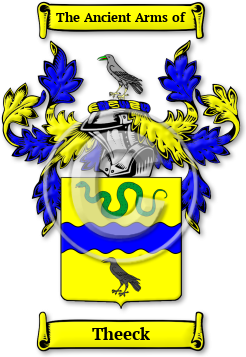 Theeck Family Crest Download (jpg) Legacy Series - 150 DPI