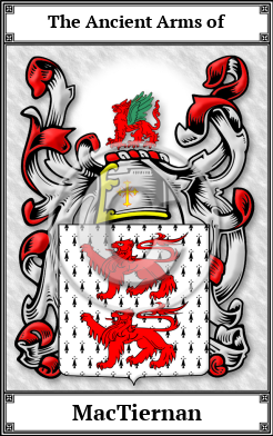 MacTiernan Family Crest Download (JPG)  Book Plated - 150 DPI