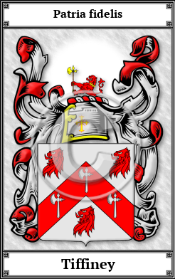 Tiffiney Family Crest Download (JPG)  Book Plated - 150 DPI
