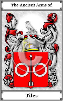 Tiles Family Crest Download (JPG)  Book Plated - 150 DPI
