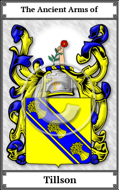 Tillson Family Crest Download (JPG)  Book Plated - 150 DPI