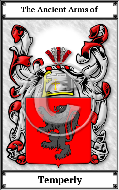 Temperly Family Crest Download (JPG)  Book Plated - 150 DPI