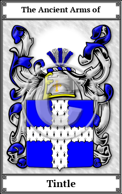 Tintle Family Crest Download (JPG)  Book Plated - 150 DPI