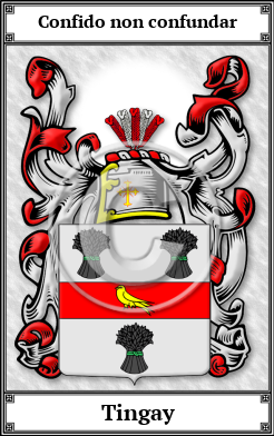 Tingay Family Crest Download (JPG)  Book Plated - 150 DPI