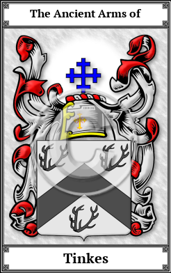 Tinkes Family Crest Download (JPG)  Book Plated - 150 DPI