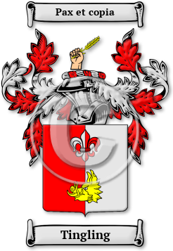 Tingling Family Crest Download (jpg) Legacy Series - 150 DPI