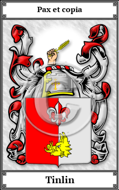 Tinlin Family Crest Download (JPG)  Book Plated - 150 DPI