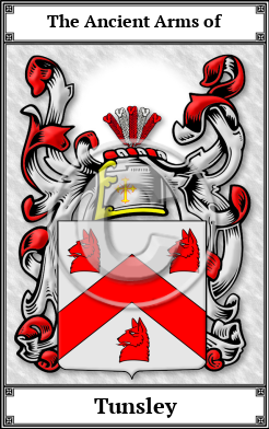 Tunsley Family Crest Download (JPG)  Book Plated - 150 DPI
