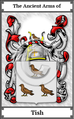 Tish Family Crest Download (JPG)  Book Plated - 150 DPI