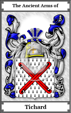 Tichard Family Crest Download (JPG)  Book Plated - 150 DPI