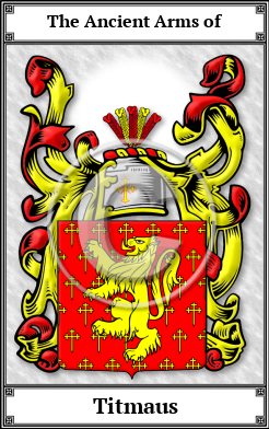 Titmaus Family Crest Download (JPG)  Book Plated - 150 DPI