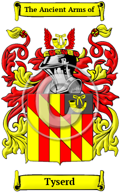 Tyserd Family Crest Download (JPG) Heritage Series - 300 DPI