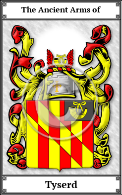 Tyserd Family Crest Download (JPG)  Book Plated - 150 DPI