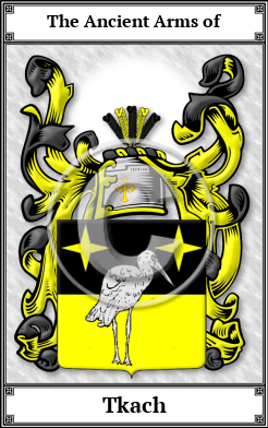 Tkach Family Crest Download (JPG)  Book Plated - 150 DPI