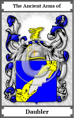 Daubler Family Crest Download (JPG) Book Plated - 600 DPI