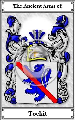 Tockit Family Crest Download (JPG)  Book Plated - 150 DPI