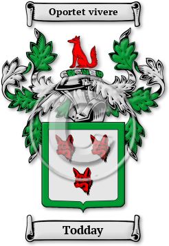 Todday Family Crest Download (jpg) Legacy Series - 150 DPI