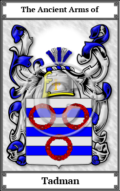 Tadman Family Crest Download (JPG)  Book Plated - 150 DPI