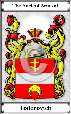 Todorovich Family Crest Download (JPG) Book Plated - 600 DPI