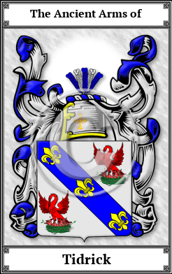 Tidrick Family Crest Download (JPG)  Book Plated - 150 DPI