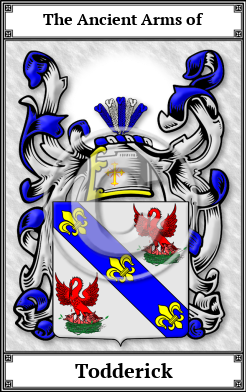 Todderick Family Crest Download (JPG) Book Plated - 600 DPI
