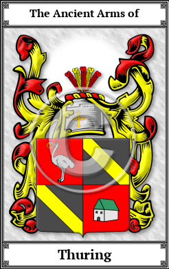Thuring Family Crest Download (JPG)  Book Plated - 150 DPI