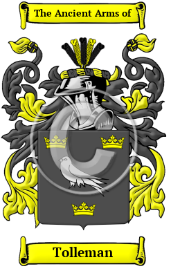 Tolleman Family Crest Download (jpg) Heritage Series - 150 DPI