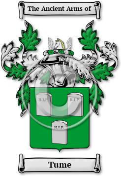 Tume Family Crest Download (jpg) Legacy Series - 150 DPI