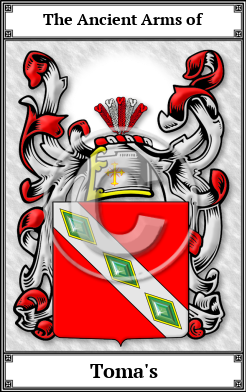 Toma's Family Crest Download (JPG)  Book Plated - 150 DPI