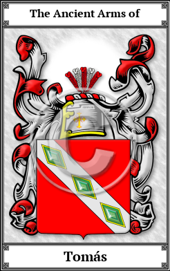 Tomás Family Crest Download (JPG)  Book Plated - 150 DPI