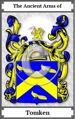 Tomken Family Crest Download (JPG) Book Plated - 600 DPI